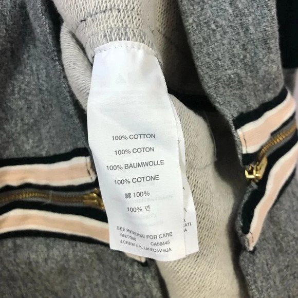 (4 for $25 DEAL!) J Crew Cotton Zippered Stripe Pullover S - Picture 7 of 8